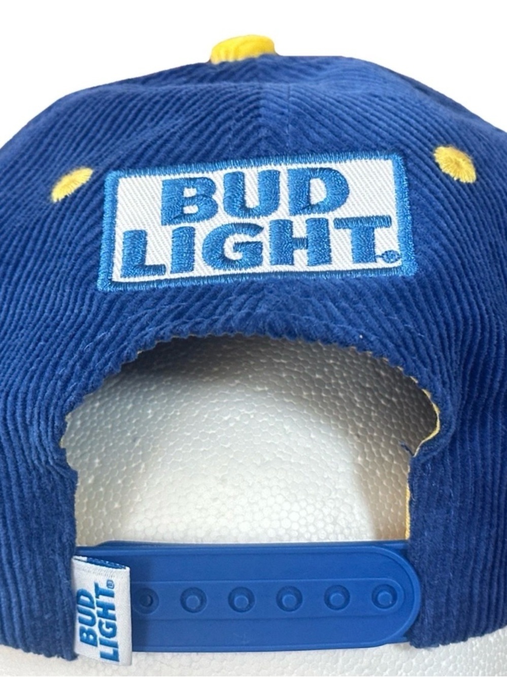 RARE HTF Los Angeles Rams x Bud Light Tapacho Corduroy Promotional Snapback Hat - Picture 5 of 7